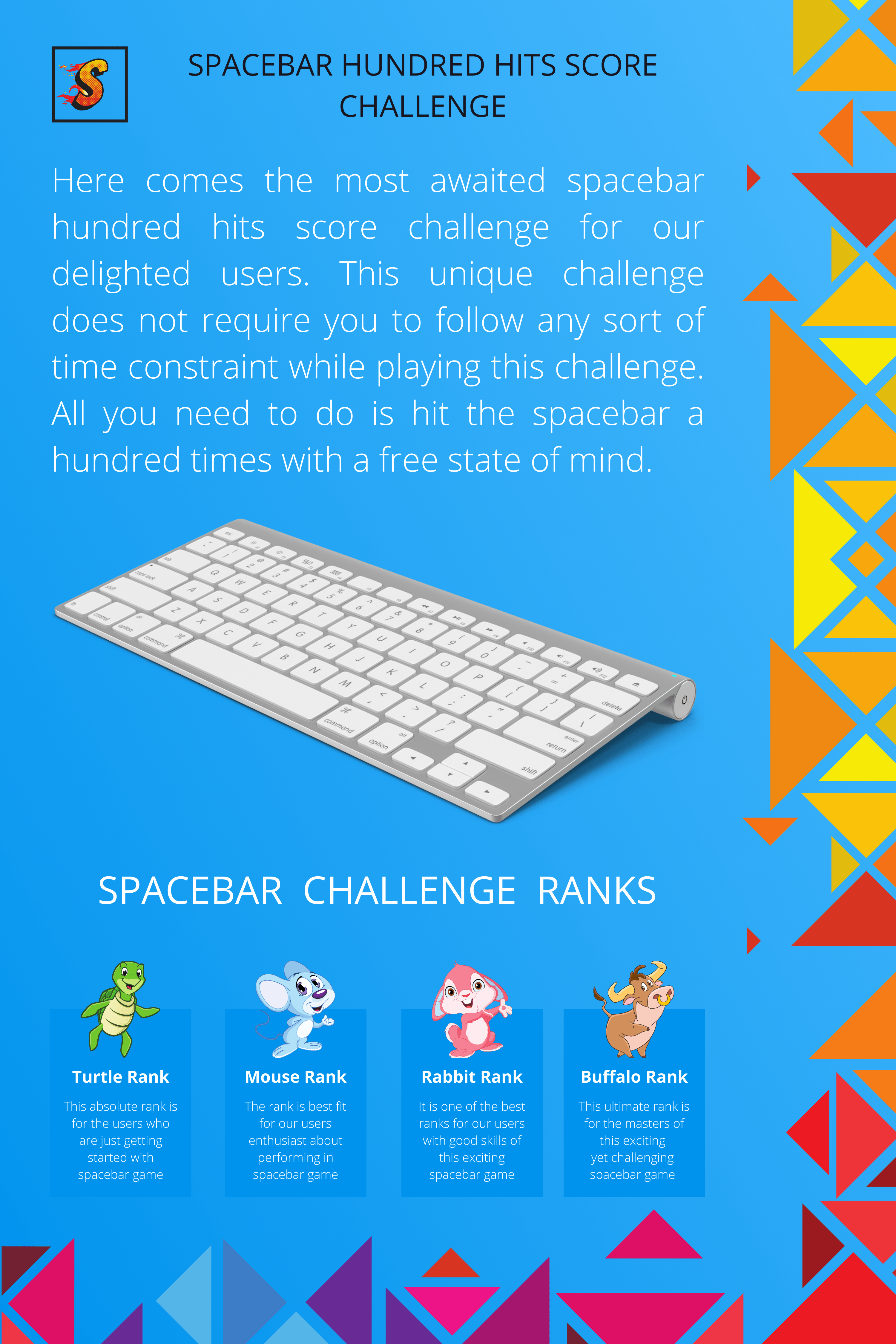 Spacebar 100 Hits Score Challenge - Joltfly