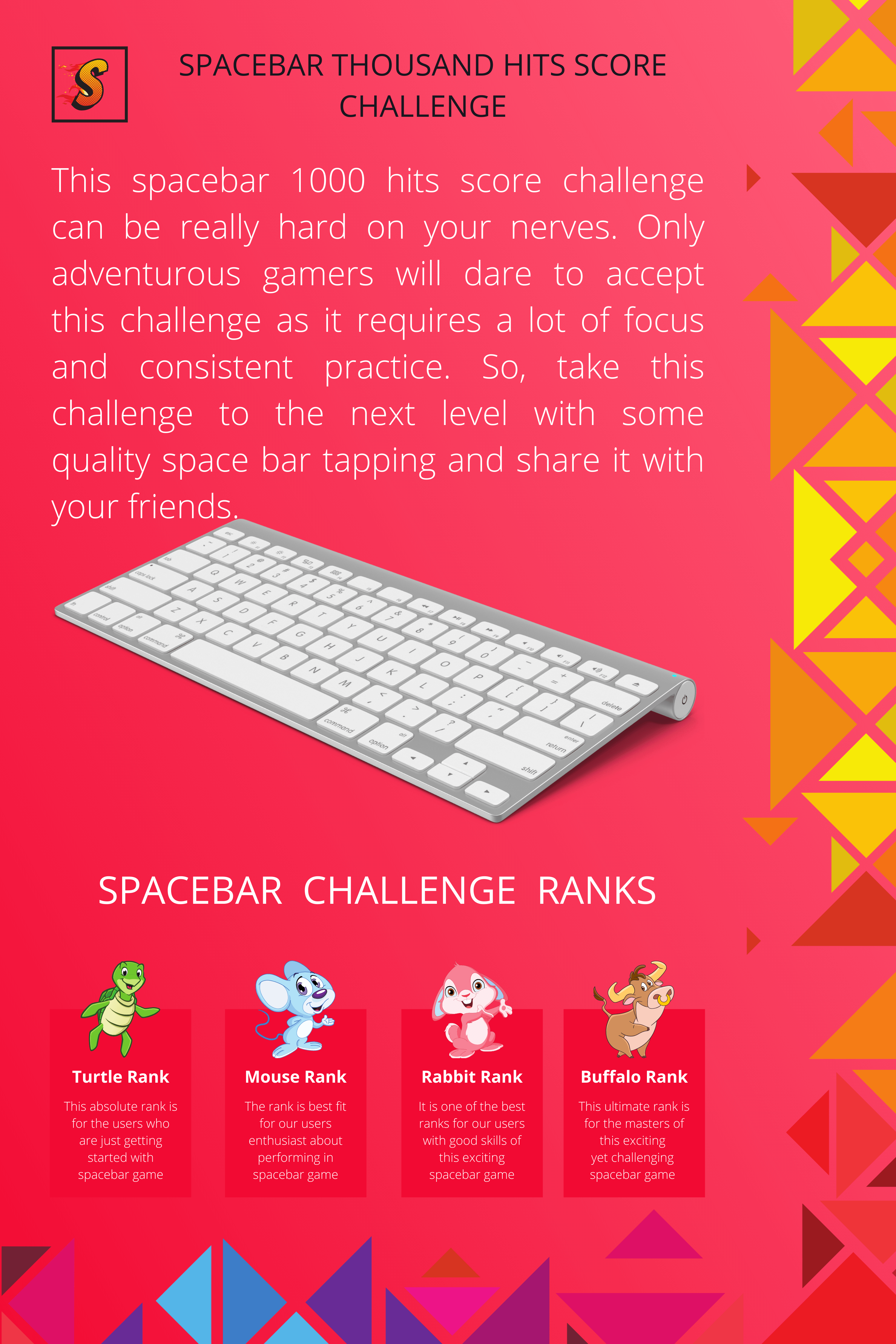 Spacebar 1000 Hits Score Challenge - Joltfly