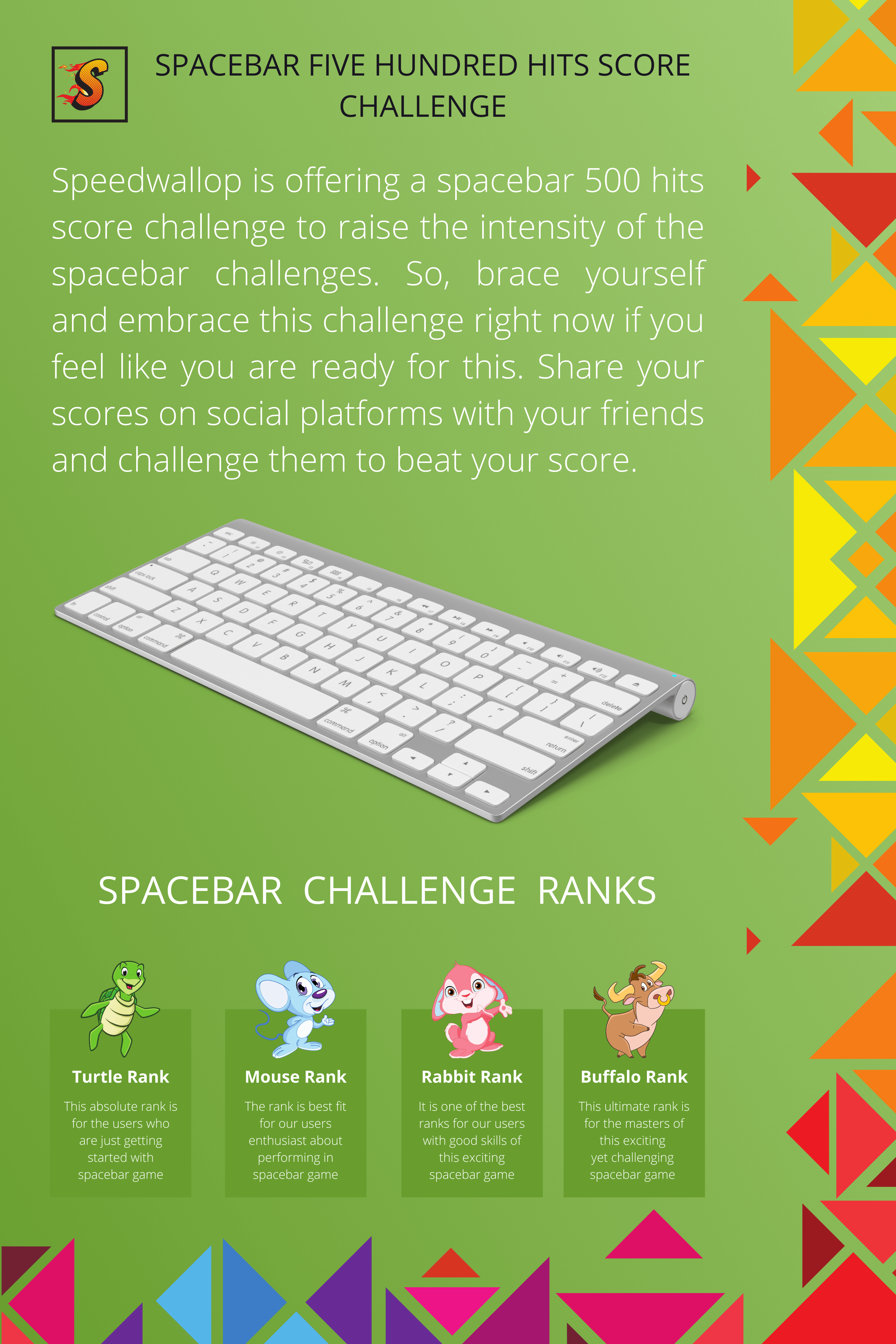 Spacebar 500 Hits Score Challenge - Joltfly