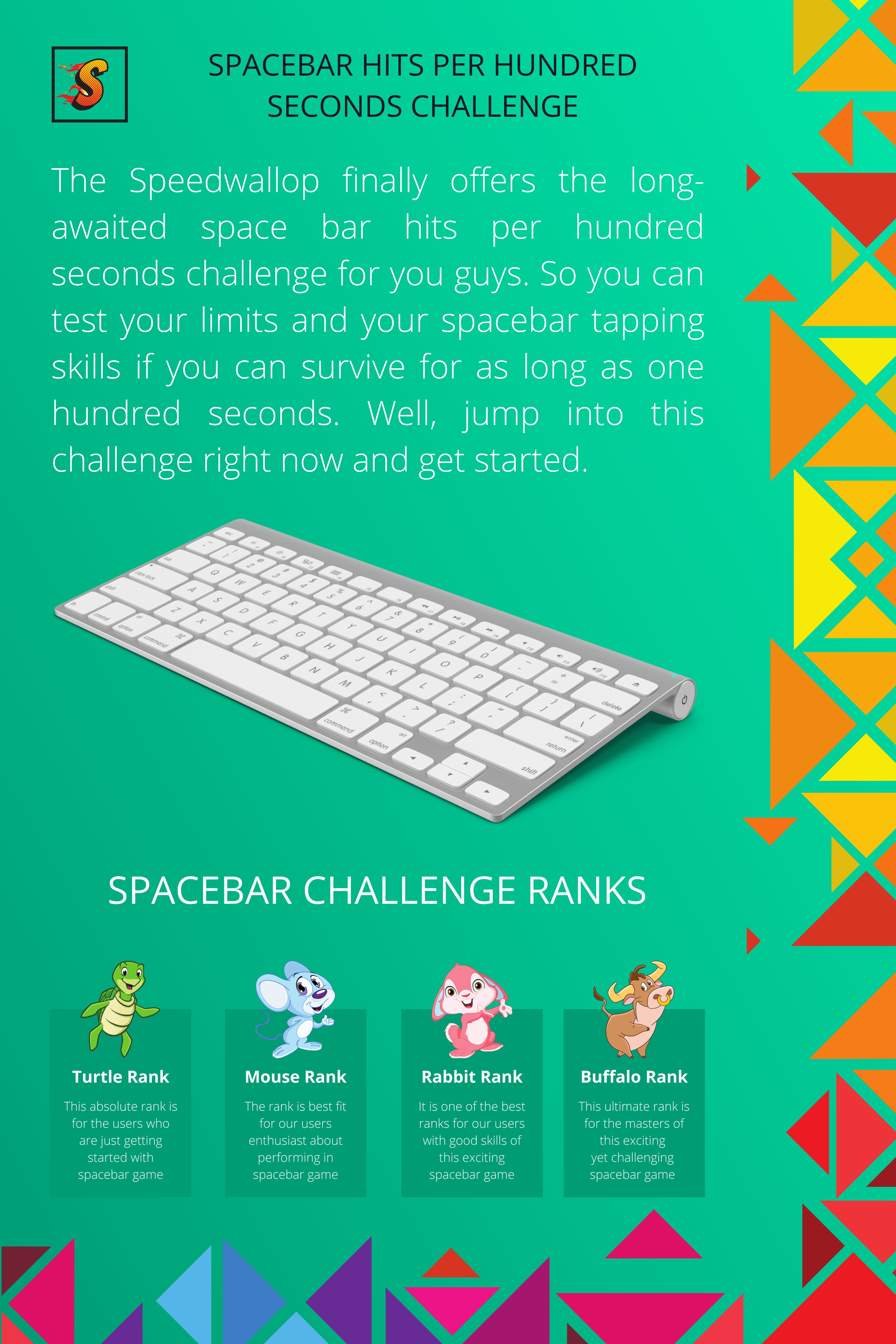 tap the spacebar 100 times