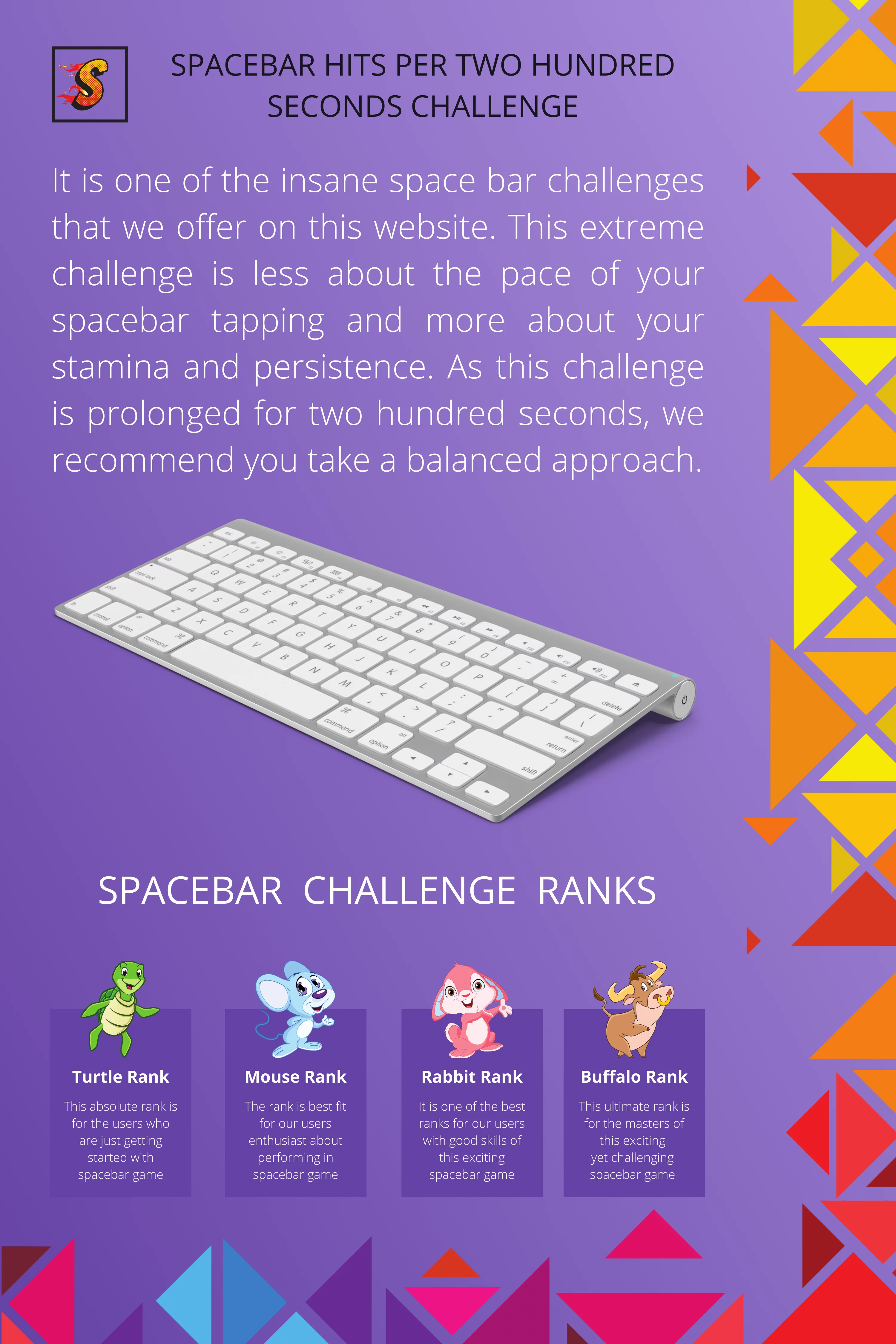 Spacebar Hits Per Hundred Seconds