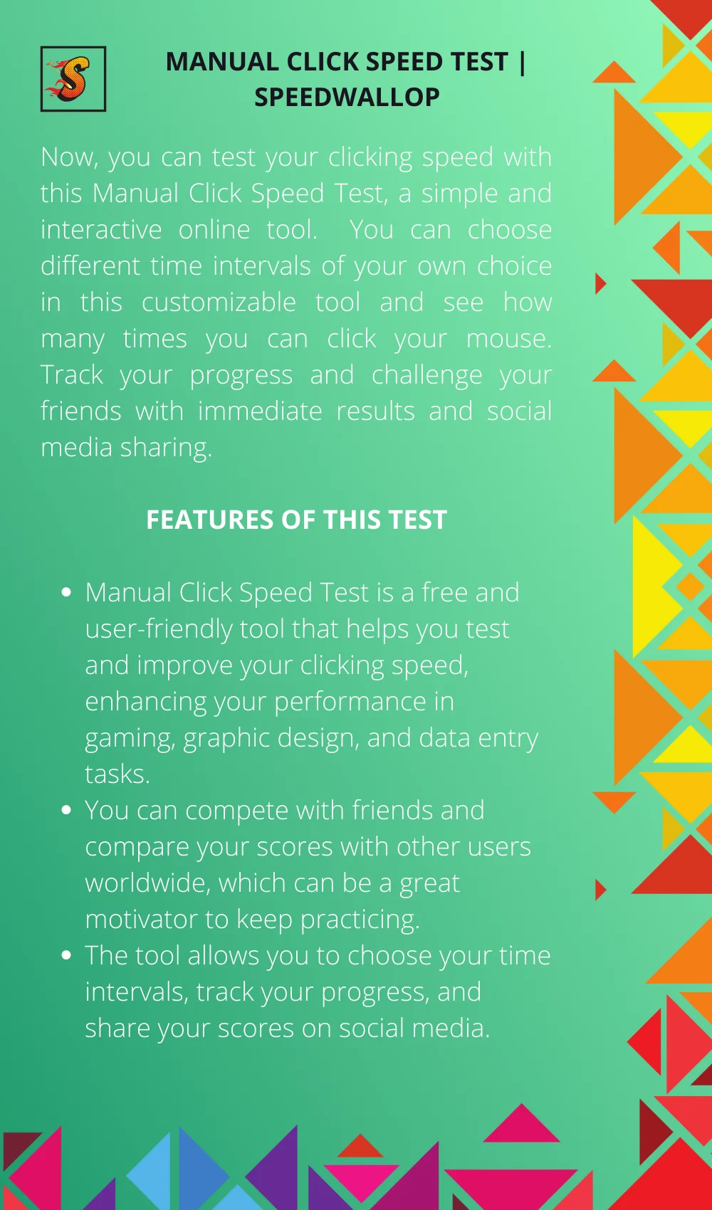 Drag Click Test  Drag Clicking Speed Test - Speedwallop