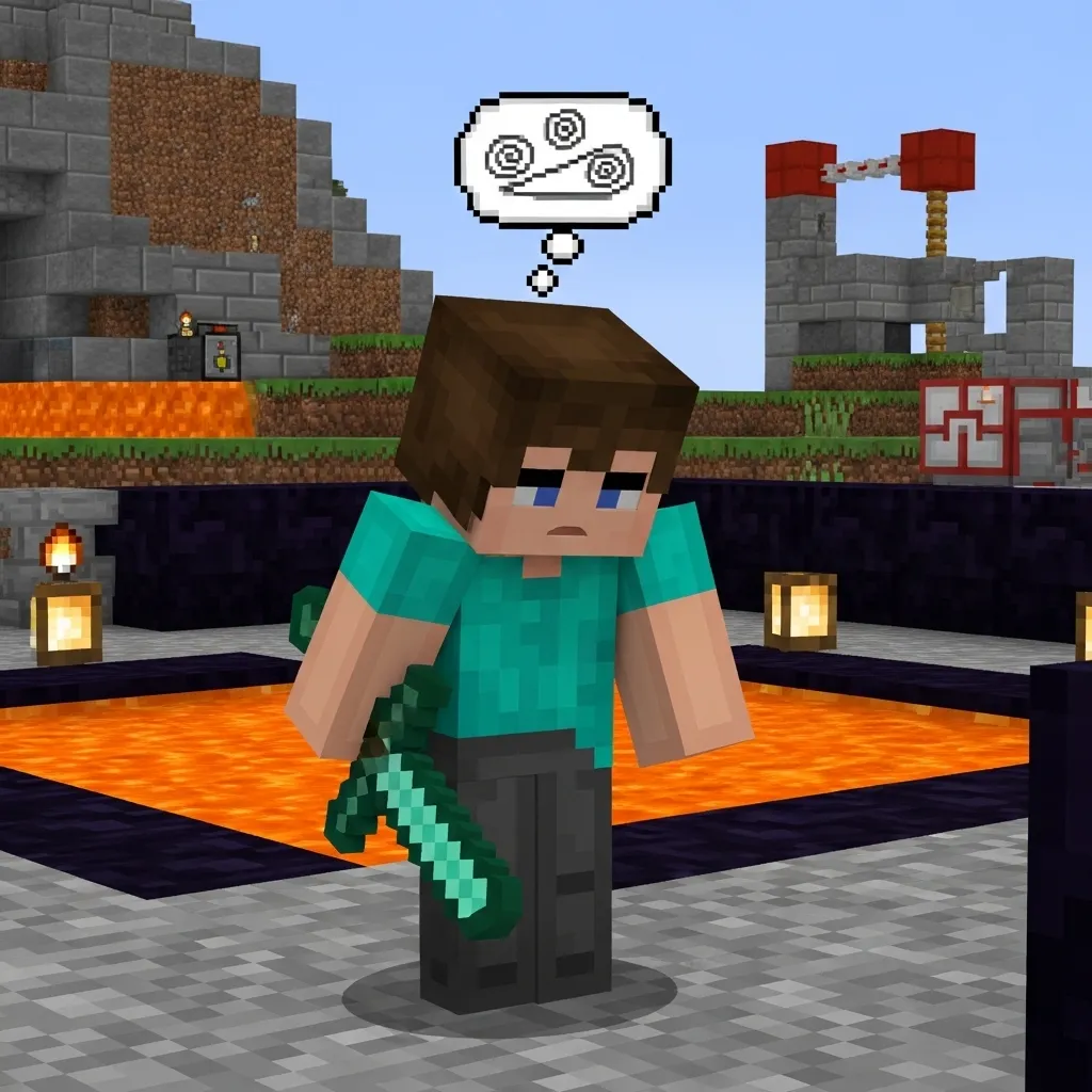 Player character visually looking tired or breathless in Minecraft PvP